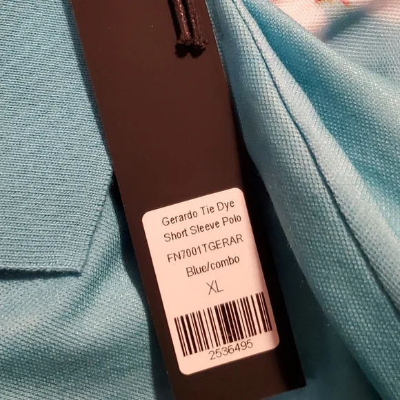 Fashion Nova Gerardo short sleeve tie dye polo shirt polyester size L - Picture 9 of 11